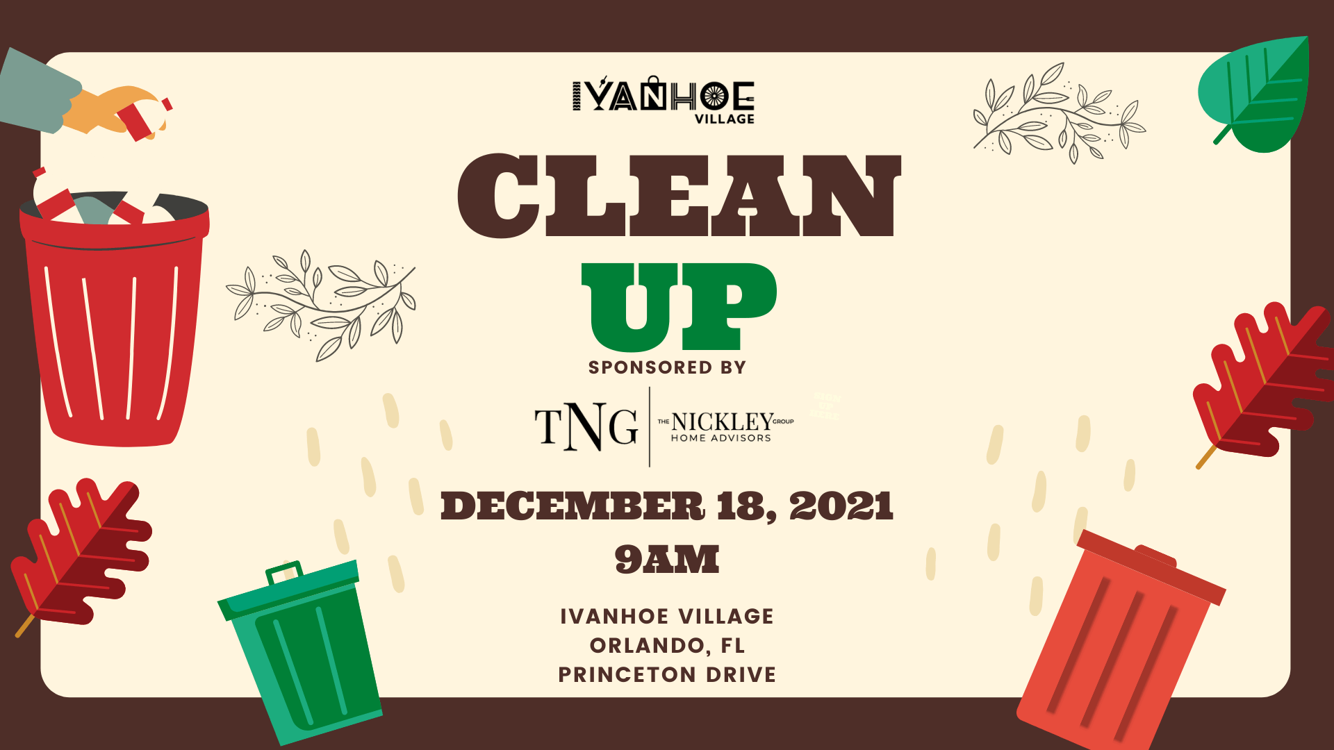 Clean Up Ivanhoe Village December 18, 2021